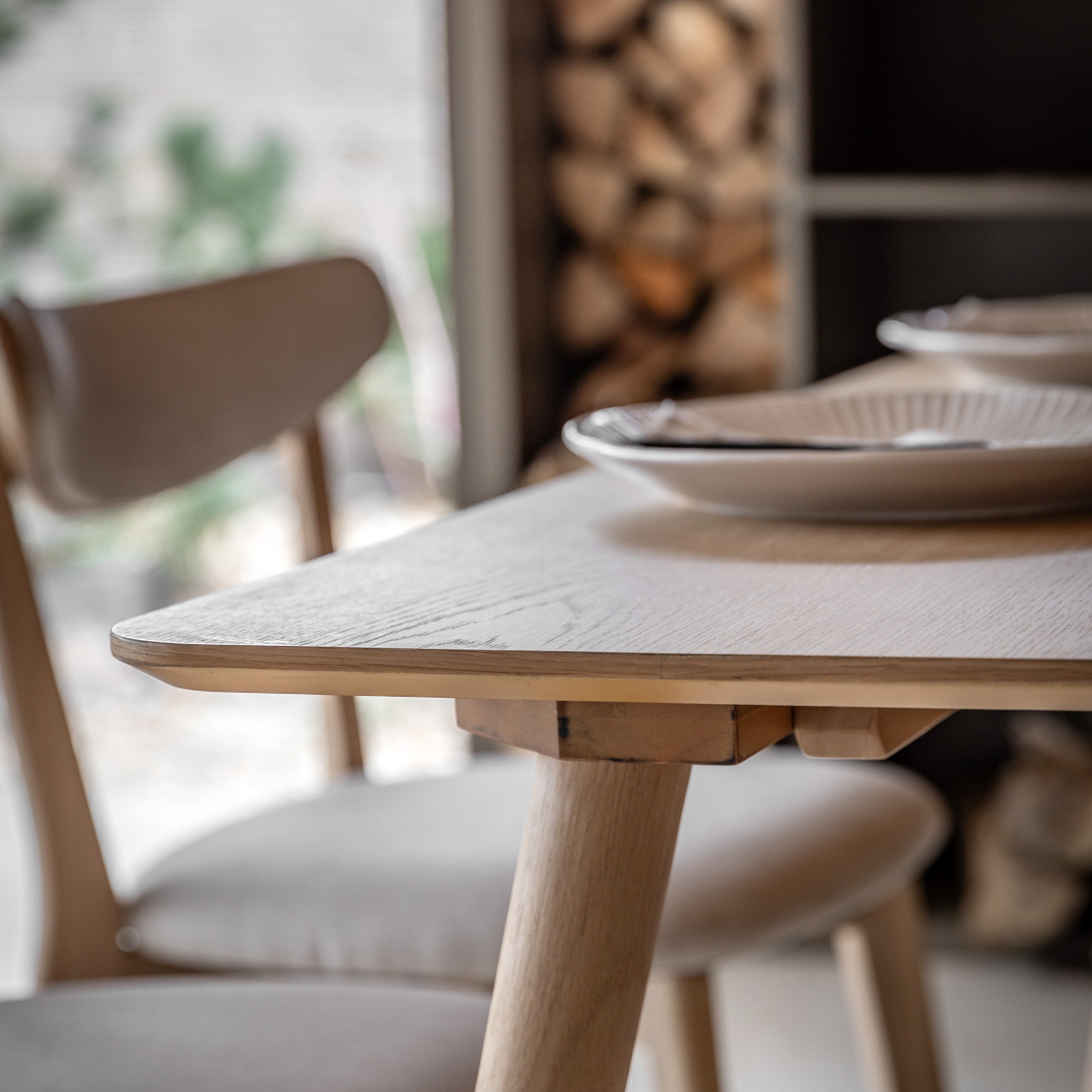 Laceby Natural Oak Wood Dining Table | 4-6 Seater
